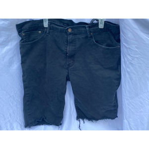 Authentic Levi's Signature Black Men's Cutoff Shorts (Jorts) Waist Size 38